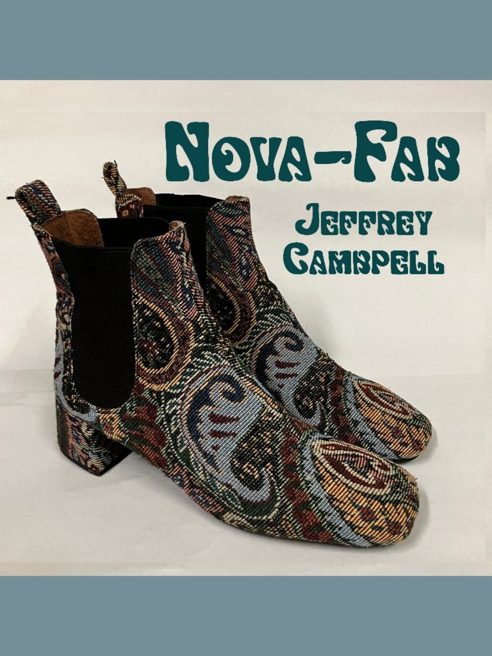 Jeffrey Campbell Multicolor Tapestry Chelsea Ankle Boots